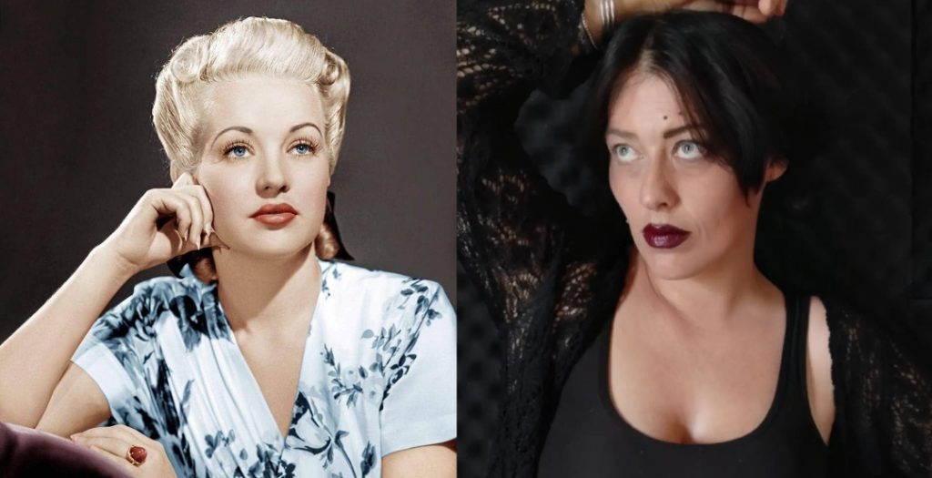 Betty Grable & Grable placed side by side in a photo